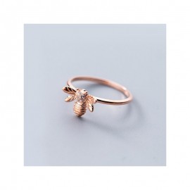 Anello Ape Sottile Argento 925 con Strass - Argento o Oro Rosa