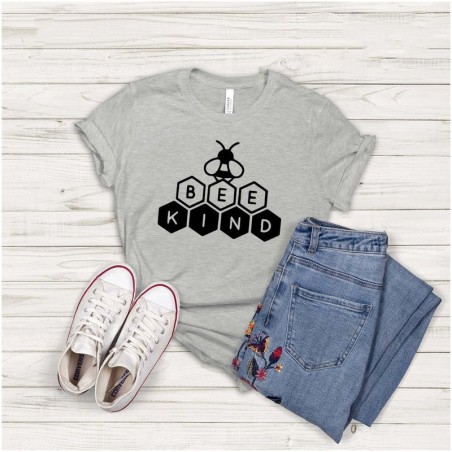 Maglietta Ape Donna 'Bee Kind' con Design Nido d'Ape | 1001ABEILLE