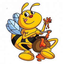 Adesivo Ape Golosona | Sticker Divertente per Auto e PC