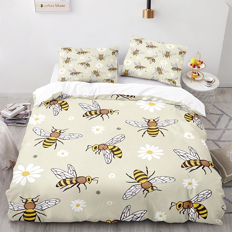 Ensemble de Literie Couette Abeille et Marguerites
