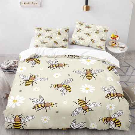 Ensemble de Literie Couette Abeille et Marguerites