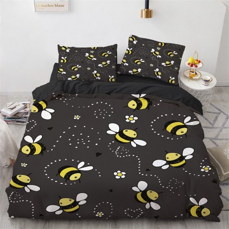 Ensemble de Literie Couette Abeille avec Abeilles Volantes