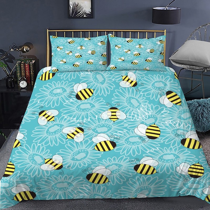 Ensemble de Literie Couette Abeille avec grosses Abeilles