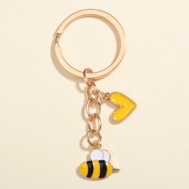 Portachiavi Ape Carina con Cuore Giallo | Idea Regalo Originale