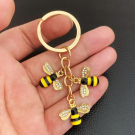 Portachiavi Ape con 3 Api Volanti | Idea Regalo Donna Originale