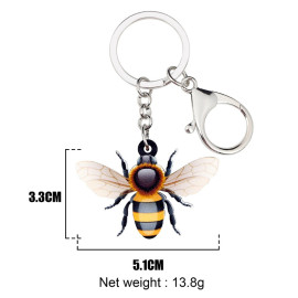 Porte-clés Abeille réaliste dimensions et poids