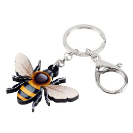 Porte-clés Abeille réaliste vue proche
