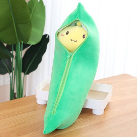 petites peluches 3 bébés abeilles dans une enveloppe coussin petit pois