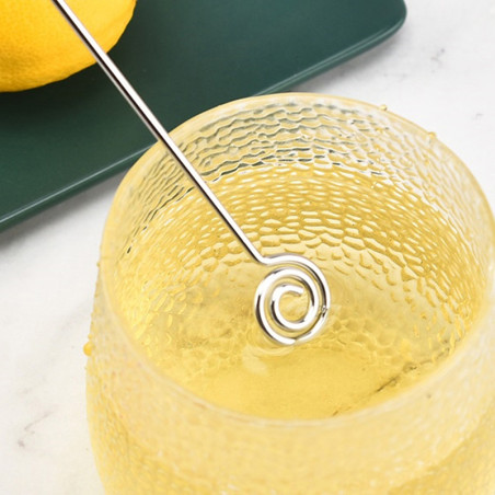 Cuillère spiralée en acier pour le miel et cocktails