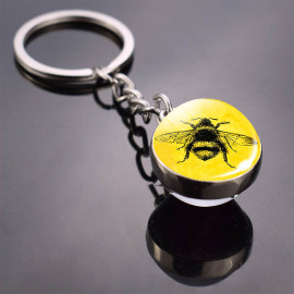 Porte-clés boule en plastique transparent - modèle 1