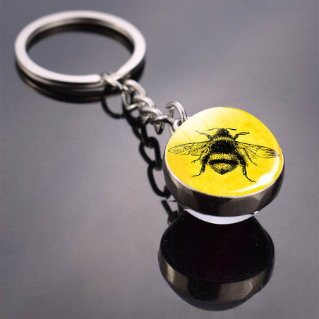 Porte-clés boule en plastique transparent - modèle 1