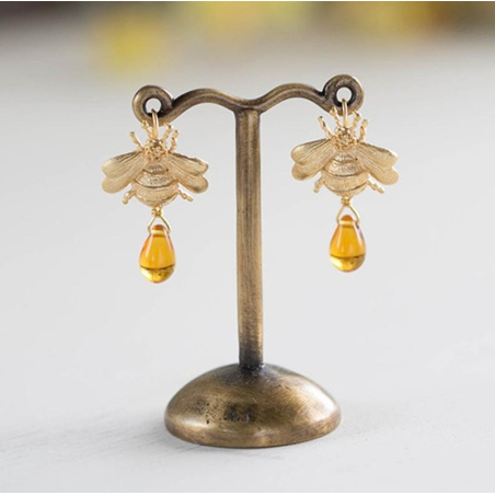 Orecchini Ape Donna con Goccia di Miele | Idea Regalo Originale