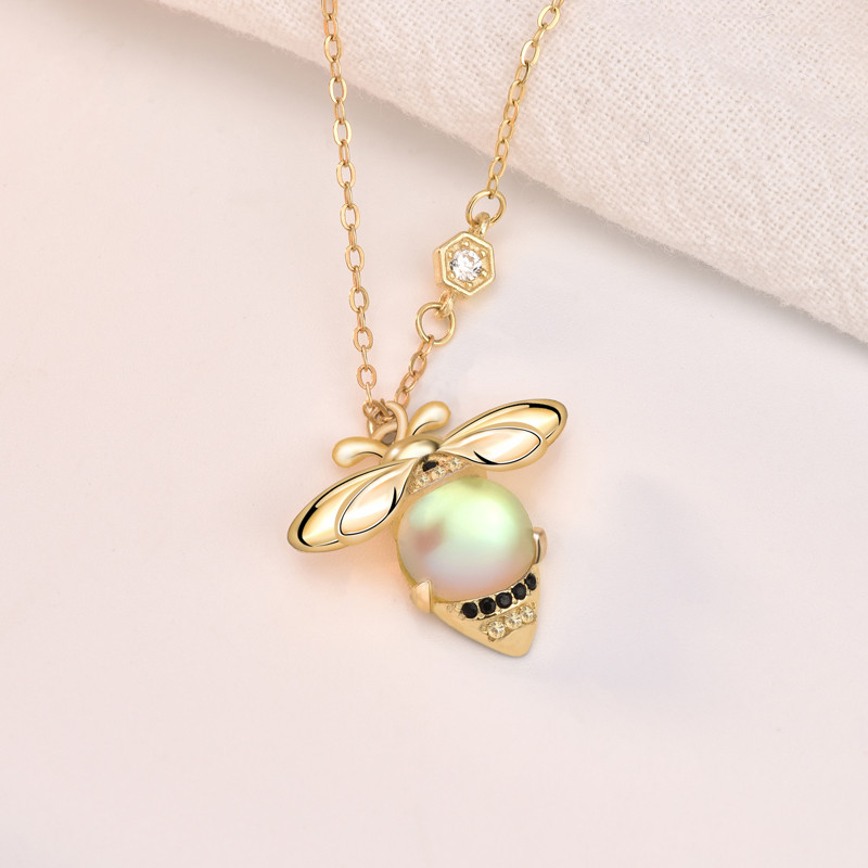 Collana Girocollo Ape con Pietra di Luna | Gioiello Argento 925S