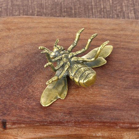 vue dessous Figurine d'abeille en bronze rétro