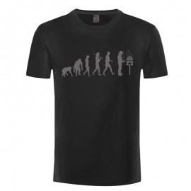T-shirt Homme évolution de l'homme et des abeilles - Noir