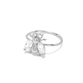 Bague abeille précieuse - modèle 1 couleur argent