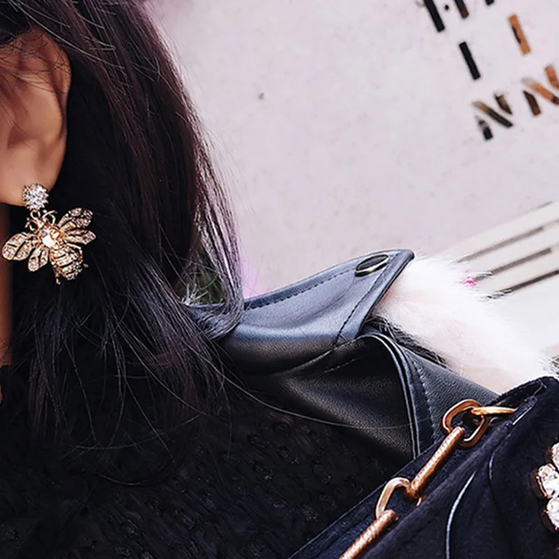 boucle d'oreille abeilles Pendants strass chic and choc abeille bijou