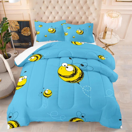 Parure Letto Ape Divertente - Idea Regalo Originale per Bambini