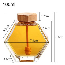 Pot à miel en forme d'alvéole - détails 100 ml