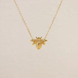 détails Pendentif petite abeille translucide