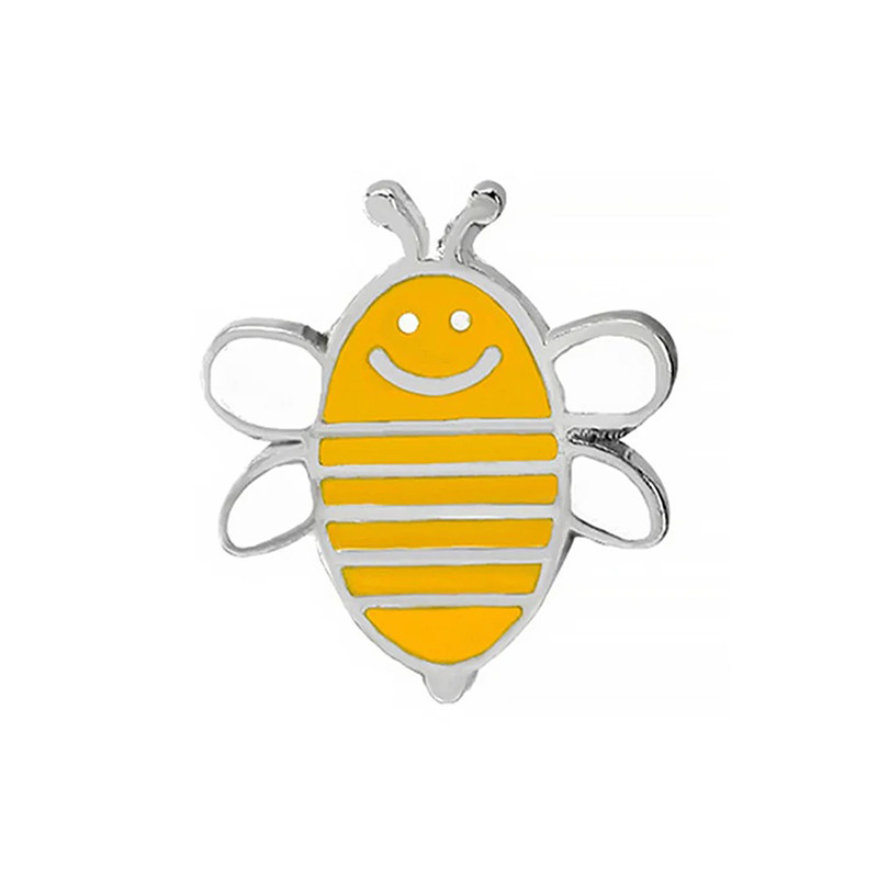 Pins bébé abeille cœur blanc twin