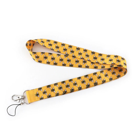 détails lanière du Porte-badge abeille hyper stylé