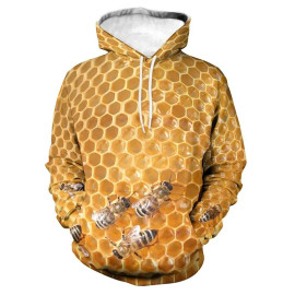 Hoodie coupe sport couleur miel