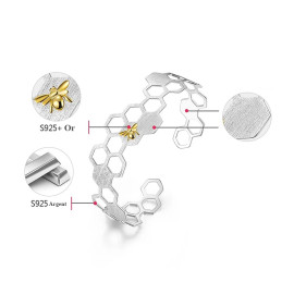 Bracelet manchette en argent massif dimensions