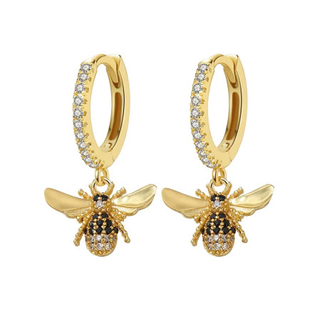 détails Boucles d'oreille breloques abeilles