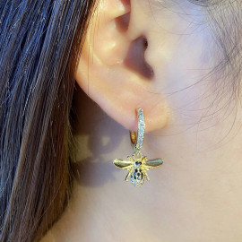 Boucles d'oreille breloques abeilles