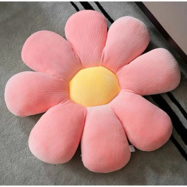 Coussin peluche marguerite  6 couleurs pastel - couleur rose