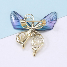 Broche Papillon en Cristal et strass au Design Printanier