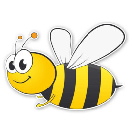 Autocollant Abeille Rigolotte qui vole