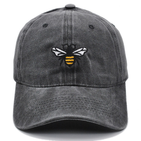Casquette Abeille Denim Couleur Gris
