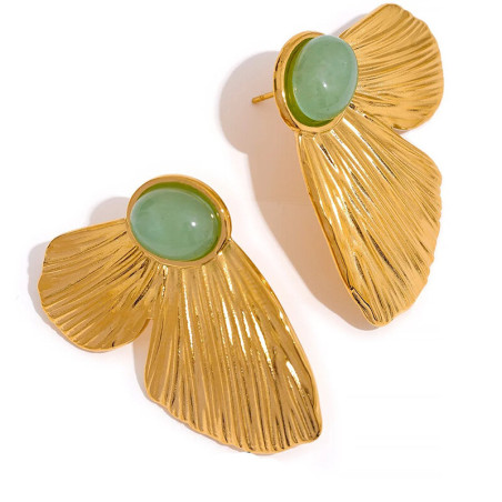 détails Boucles d'oreilles papillon grand papillon et pierre design