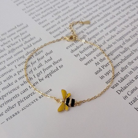 Magnifique Bracelet en argent Sterling S925 avec pendentif en forme de petite abeille