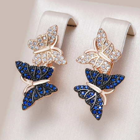 Orecchini Farfalla con Strass Blu | Idea Regalo Donna Unica