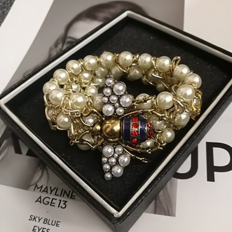 Magnifique Bracelet abeille élastique fait à la main pour femme