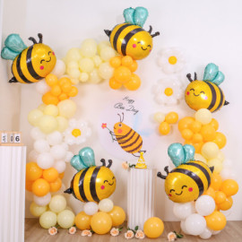 Kit Décoration Festive Thème Abeille - Arc-en-Ciel de Ballons et Abeilles