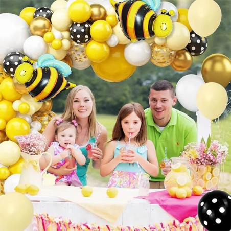 Kit Décoration pour Fête Thème Abeilles - Ensemble de Ballons Abeilles
