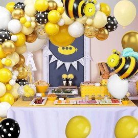 Magnifique Kit Décoration pour Fête Thème Abeilles - Ensemble de Ballons Abeilles