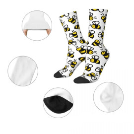 détails techniques Chaussettes Abeilles Volantes - Design d'Abeille Amusant