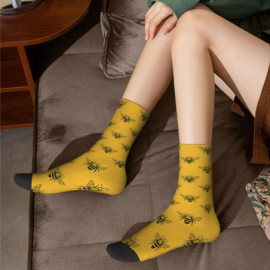 Détails Chaussettes Abeilles Reine en Coton - Design Royal et Amusant