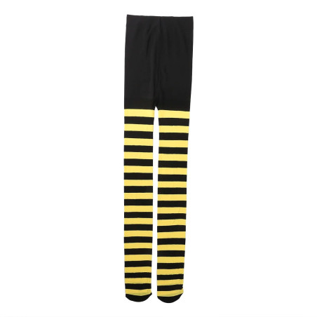 Collant abeille à rayures pour femme
