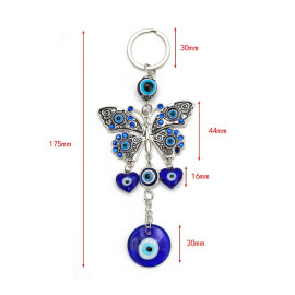 dimensions Porte-clés papillon oeil nazar boncuk