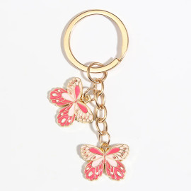 Porte-clés papillon coloré - couleurs rose