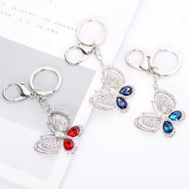 Portachiavi Farfalla con Strass - 4 Colori Disponibili!