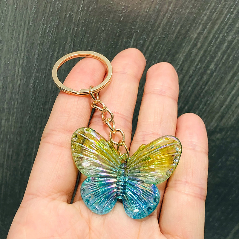 Porte-clés papillon transparent - Modèle 1