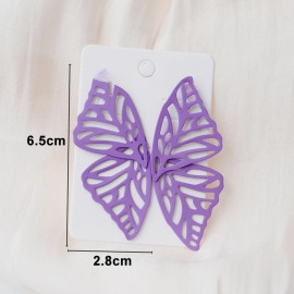 Dimensions Boucles d'oreilles papillon grand papillon et pierre design