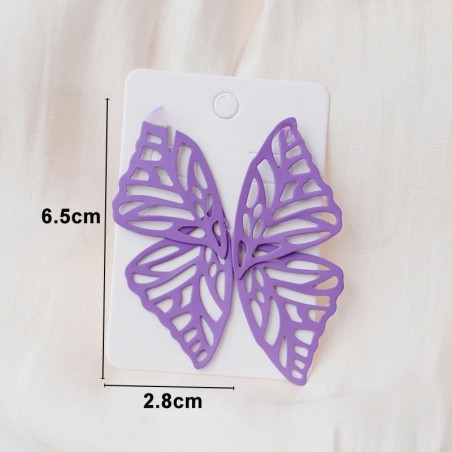 Dimensions Boucles d'oreilles papillon grand papillon et pierre design